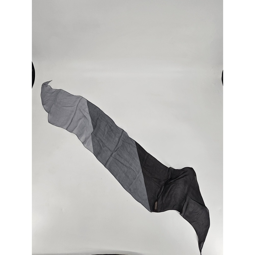 Coach Scarf‎ Womens Black Gray Silk Blend Multifunctional Scarf Japan RN26128